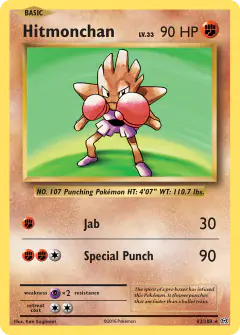 Hitmonchan 62/108 Rare Holo card from Evolutions