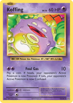 Koffing 50/108 Uncommon card from Evolutions