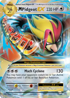 M Pidgeot-EX 65/108 Rare Holo EX card from Evolutions