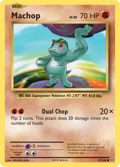 Machop 57/108 Common card from Evolutions
