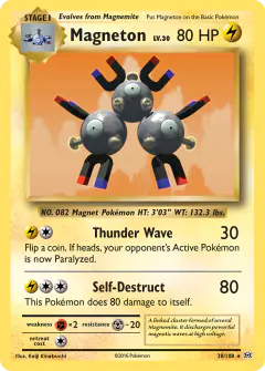 Magneton 38/108 Rare Holo card from Evolutions