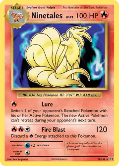 Ninetales 15/108 Rare Holo card from Evolutions