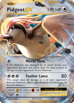 Pidgeot-EX 64/108 Rare Holo EX card from Evolutions