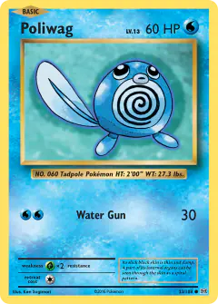 Poliwag 23/108 Common card from Evolutions