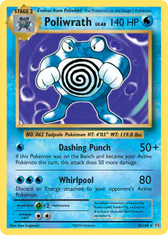 Poliwrath 25/108 Rare Holo card from Evolutions