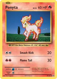 Ponyta 19/108 Common card from Evolutions
