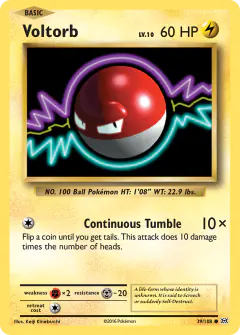 Voltorb 39/108 Common card from Evolutions