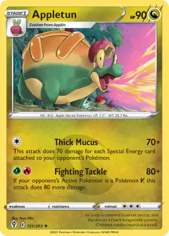 Appletun 121/203 Rare card from Evolving Skies