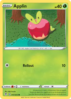Applin 017/203 Common card from Evolving Skies