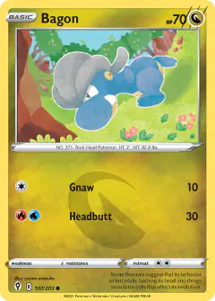 Bagon 107/203 Common card from Evolving Skies