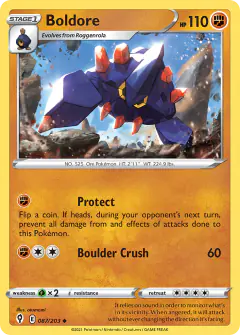 Boldore 087/203 Uncommon card from Evolving Skies