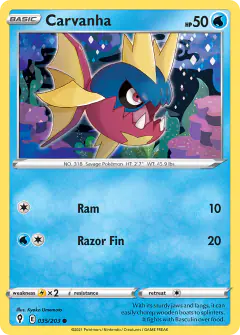 Carvanha 035/203 Common card from Evolving Skies
