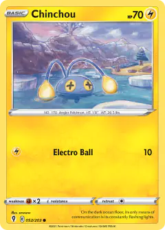 Chinchou 052/203 Common card from Evolving Skies