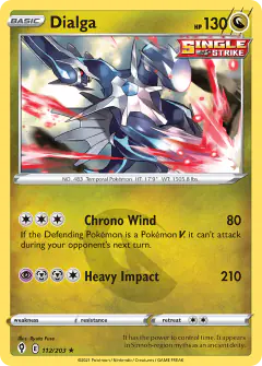 Dialga 112/203 Rare Holo card from Evolving Skies