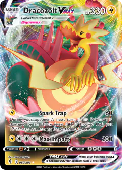 Dracozolt VMAX 059/203 Rare Holo VMAX card from Evolving Skies