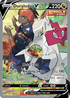 Duraludon V 198/203 Rare Ultra card from Evolving Skies