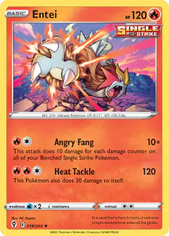 Entei 019/203 Rare Holo card from Evolving Skies
