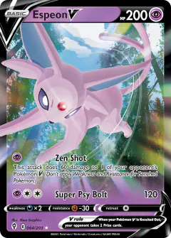Espeon V 064/203 Rare Holo V card from Evolving Skies