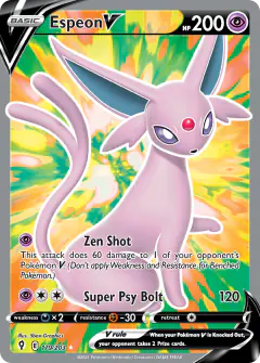 Espeon V 179/203 Rare Ultra card from Evolving Skies
