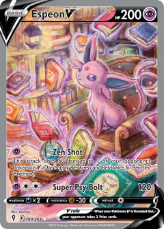 Espeon V 180/203 Rare Ultra card from Evolving Skies