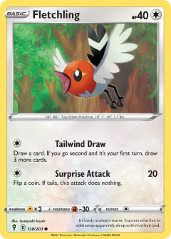 Fletchling 138/203 Common card from Evolving Skies