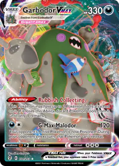 Garbodor VMAX 101/203 Rare Holo VMAX card from Evolving Skies