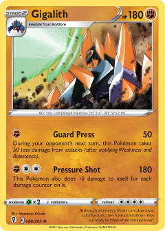 Gigalith 088/203 Rare card from Evolving Skies