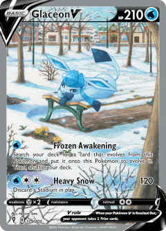 Glaceon V 175/203 Rare Ultra card from Evolving Skies
