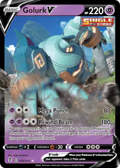 Golurk V 070/203 Rare Holo V card from Evolving Skies