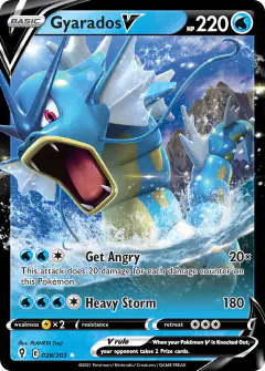 Gyarados V 028/203 Rare Holo V card from Evolving Skies