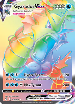 Gyarados VMAX 207/203 Rare Rainbow card from Evolving Skies