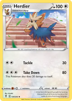Herdier 134/203 Uncommon card from Evolving Skies