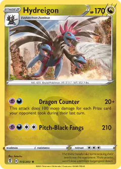 Hydreigon 115/203 Rare Holo card from Evolving Skies