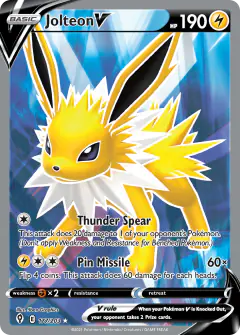 Jolteon V 177/203 Rare Ultra card from Evolving Skies