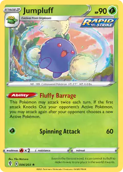 Jumpluff 004/203 Rare Holo card from Evolving Skies