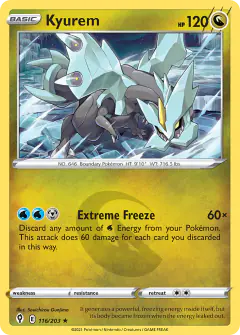 Kyurem 116/203 Rare Holo card from Evolving Skies