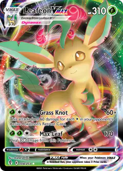 Leafeon VMAX 008/203 Rare Holo VMAX card from Evolving Skies