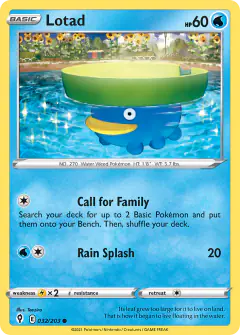 Lotad 032/203 Common card from Evolving Skies