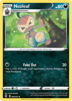 Nuzleaf 096/203 Uncommon card from Evolving Skies