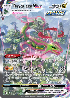 Rayquaza VMAX 218/203 Rare Rainbow card from Evolving Skies