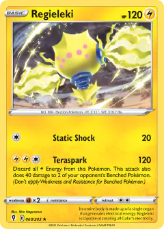 Regieleki 060/203 Rare Holo card from Evolving Skies