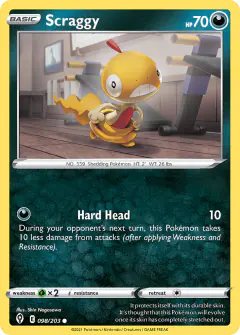 Scraggy 098/203 Common card from Evolving Skies