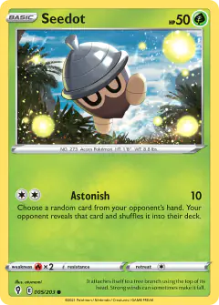 Seedot 005/203 Common card from Evolving Skies