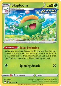 Skiploom 003/203 Uncommon card from Evolving Skies