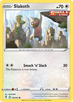 Slakoth 129/203 Common card from Evolving Skies