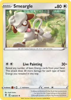 Smeargle 128/203 Rare card from Evolving Skies