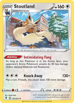 Stoutland 135/203 Rare card from Evolving Skies