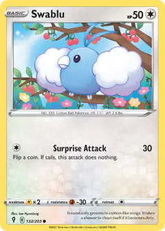 Swablu 132/203 Common card from Evolving Skies