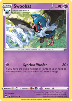 Swoobat 069/203 Uncommon card from Evolving Skies