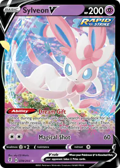 Sylveon V 074/203 Rare Holo V card from Evolving Skies
